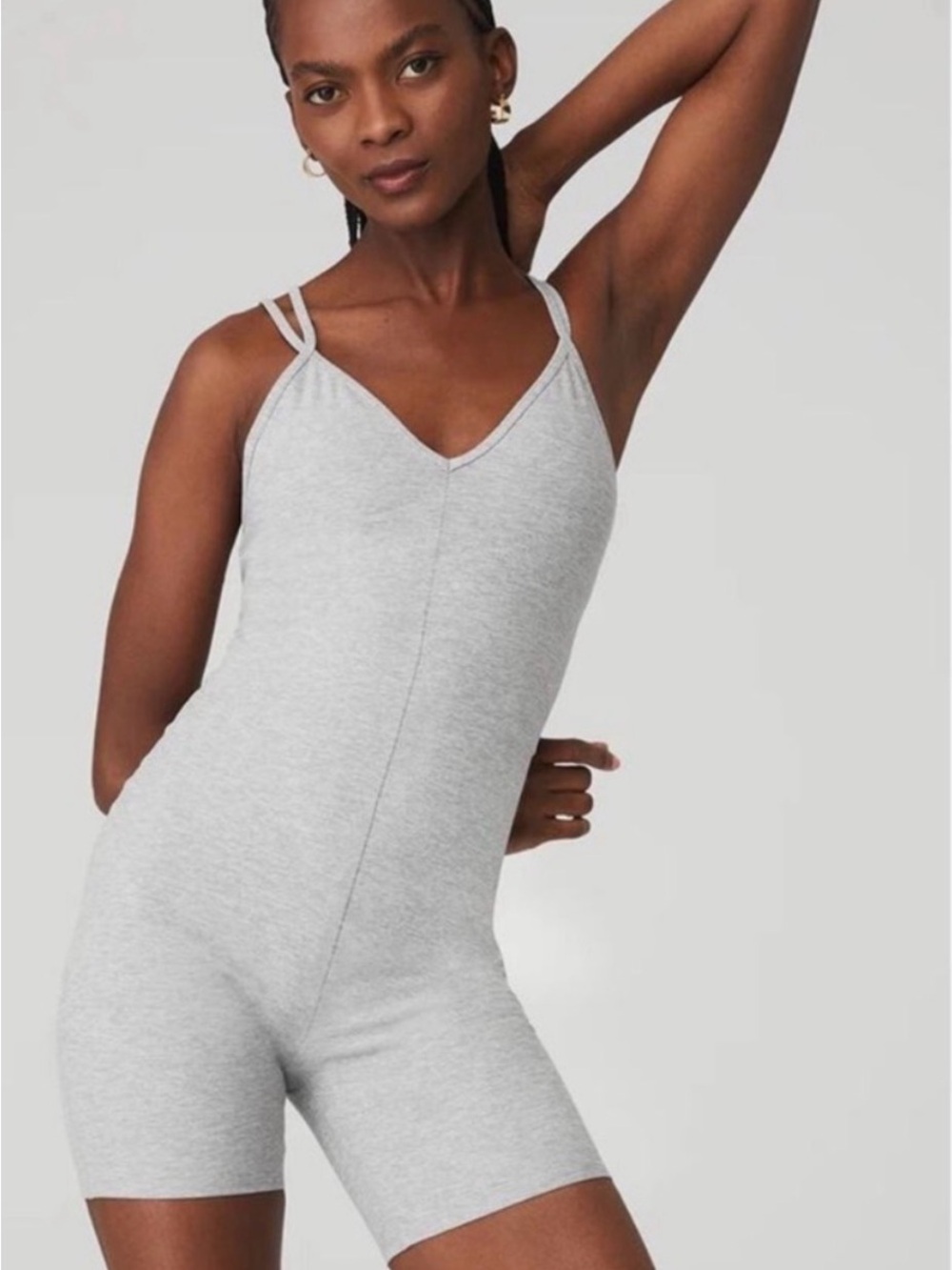 Alo Yoga Alosoft Suns Out Onesie in heather grey